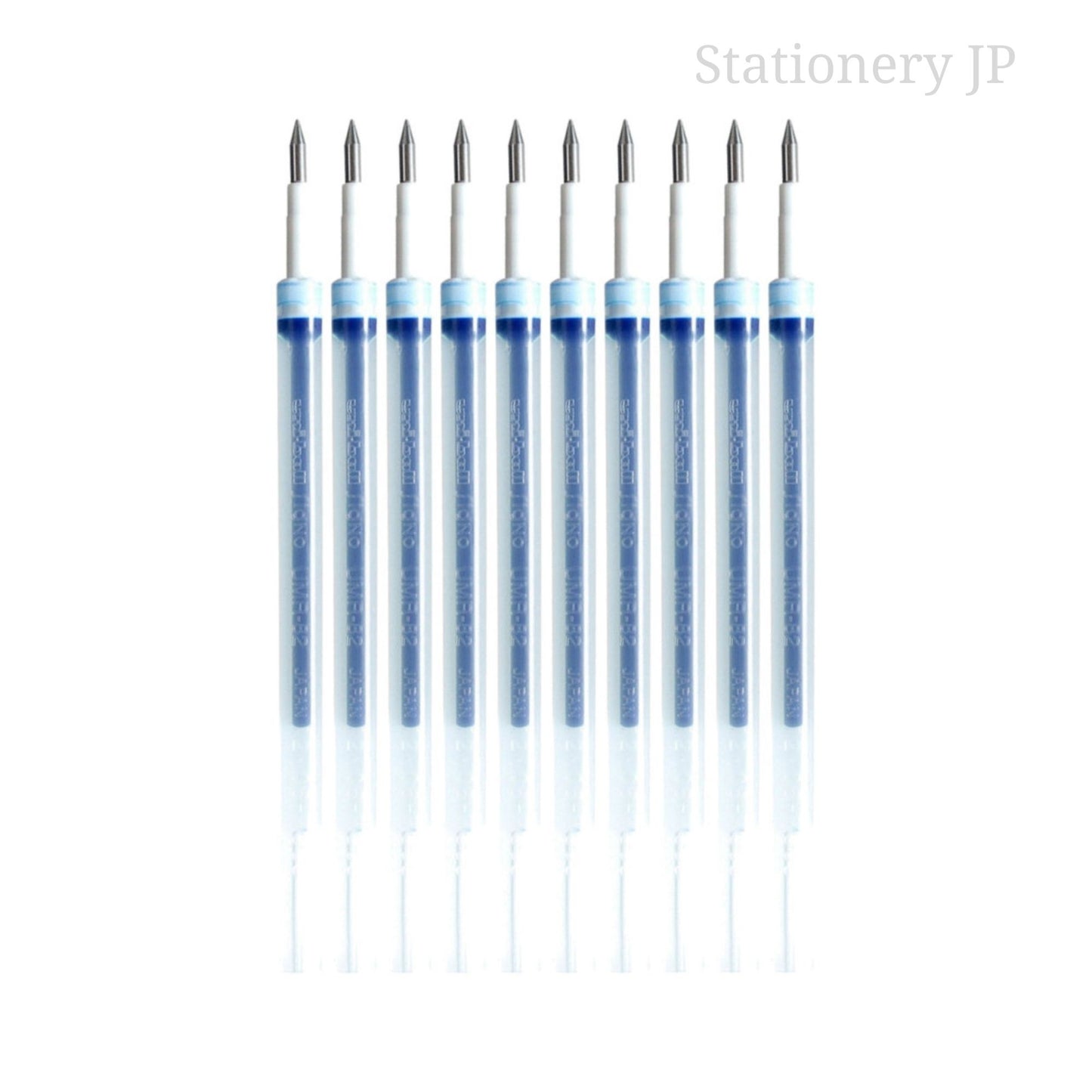 UMR-82 Refills for Gel Ink Ballpoint Pen, 0.28mm, Blue Ink, 10 Pieces Set