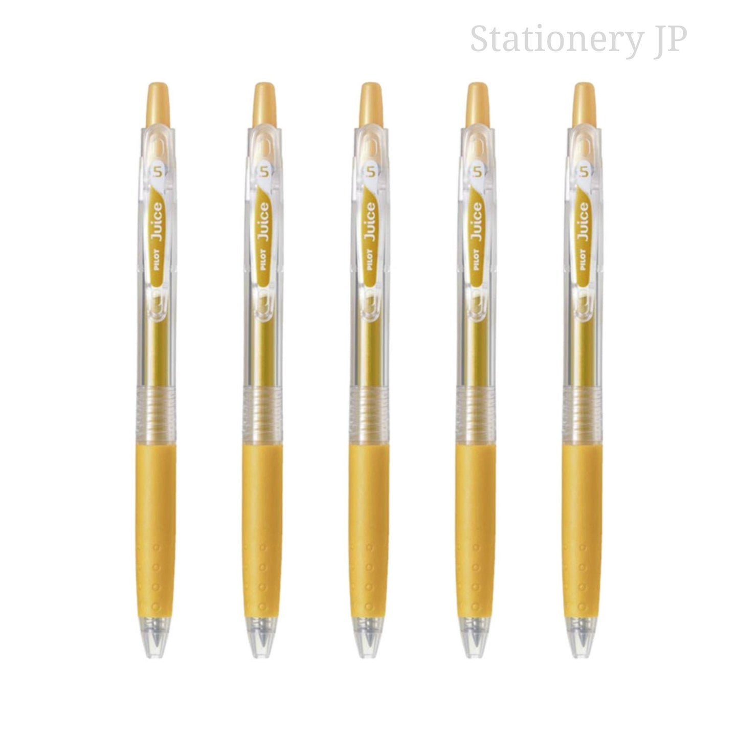Pilot Juice 05 Retractable Gel Ink Pen, Extra Fine Point, 0.5mm, Gold Ink, 5 Pieces Set