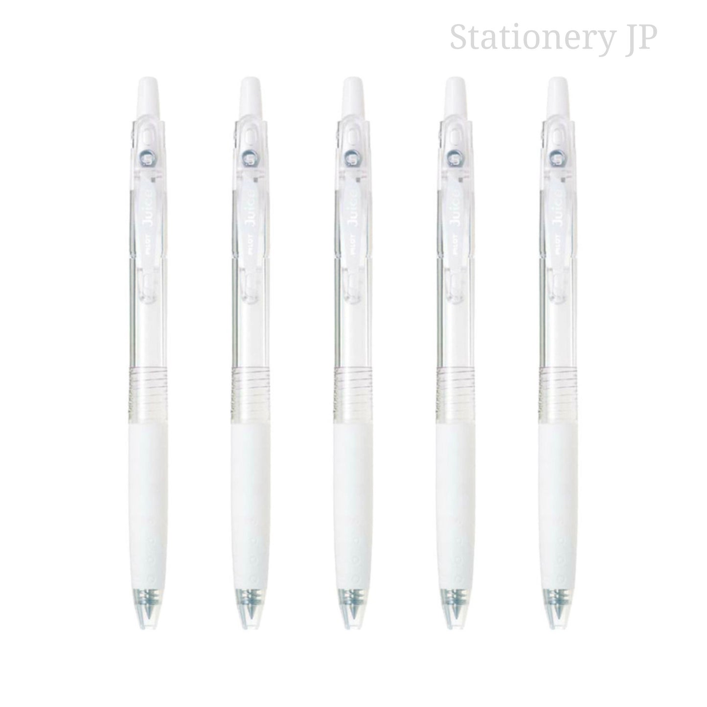Pilot Juice 05 Retractable Gel Ink Pen, Extra Fine Point, 0.5mm, White Ink, 5 Pieces Set