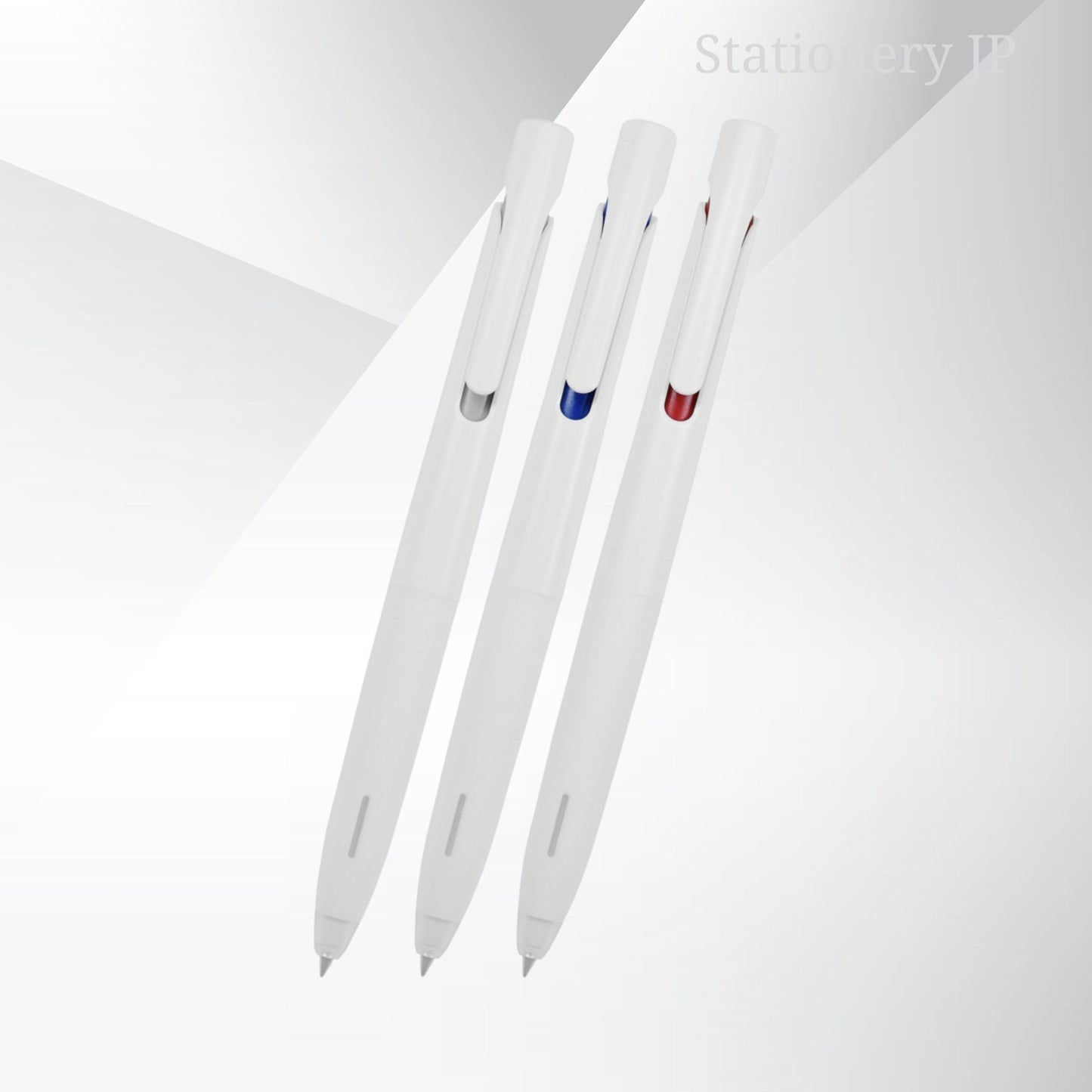 Zebra Blen Retractable Ballpoint Pen, Fine Point 0.5mm, White Body, 3 Colors Ink Set