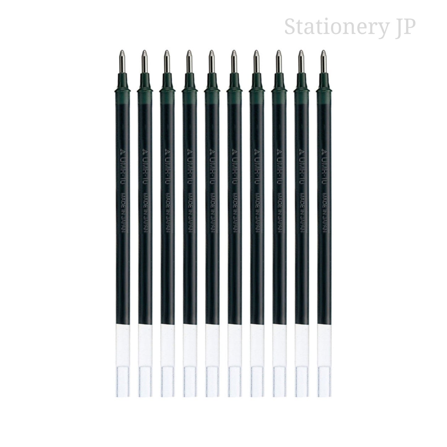 UMR-10 Refills for Signo Gel Ink Ballpoint Pen, UM-153, 1.0mm, Black Ink, 10 Pieces Set
