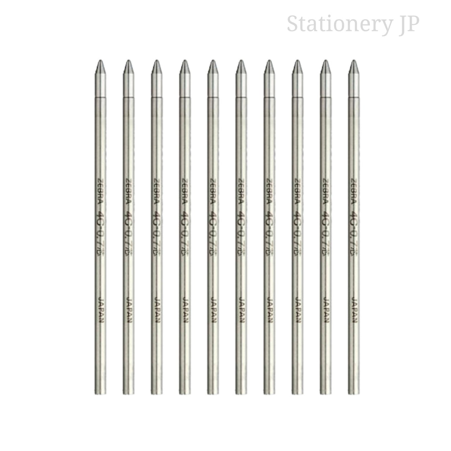 Zebra Ballpoint Pen Refills for T-3 Techo Ball Point Pens & SL-F1 Telescopic Ball Point Pens, Fine Point 0.7mm, Black Ink, 10 Pieces Set