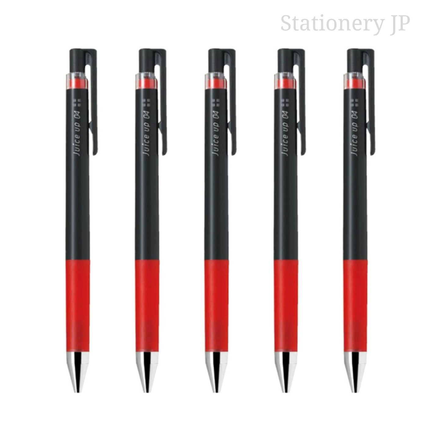 Pilot juice up 04 Retractable Gel Ink Pen, Ultra Fine Point 0.4mm, Red Ink, 5 Pieces Set