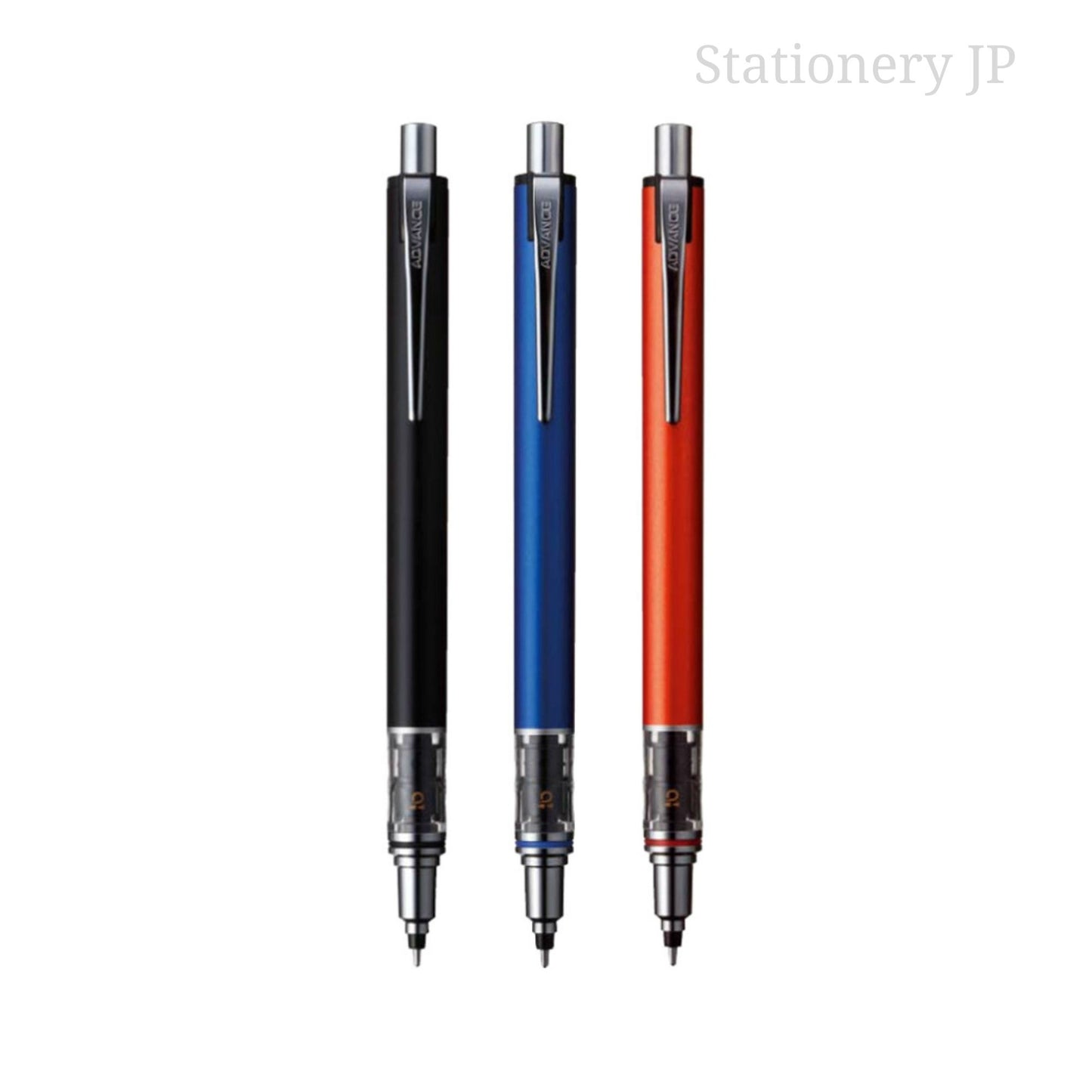 Kuru Toga Advance Auto Lead Rotation Mechanical Pencil 0.5 mm, Body Color(Black/Red/Navy), 3 Pieces Set