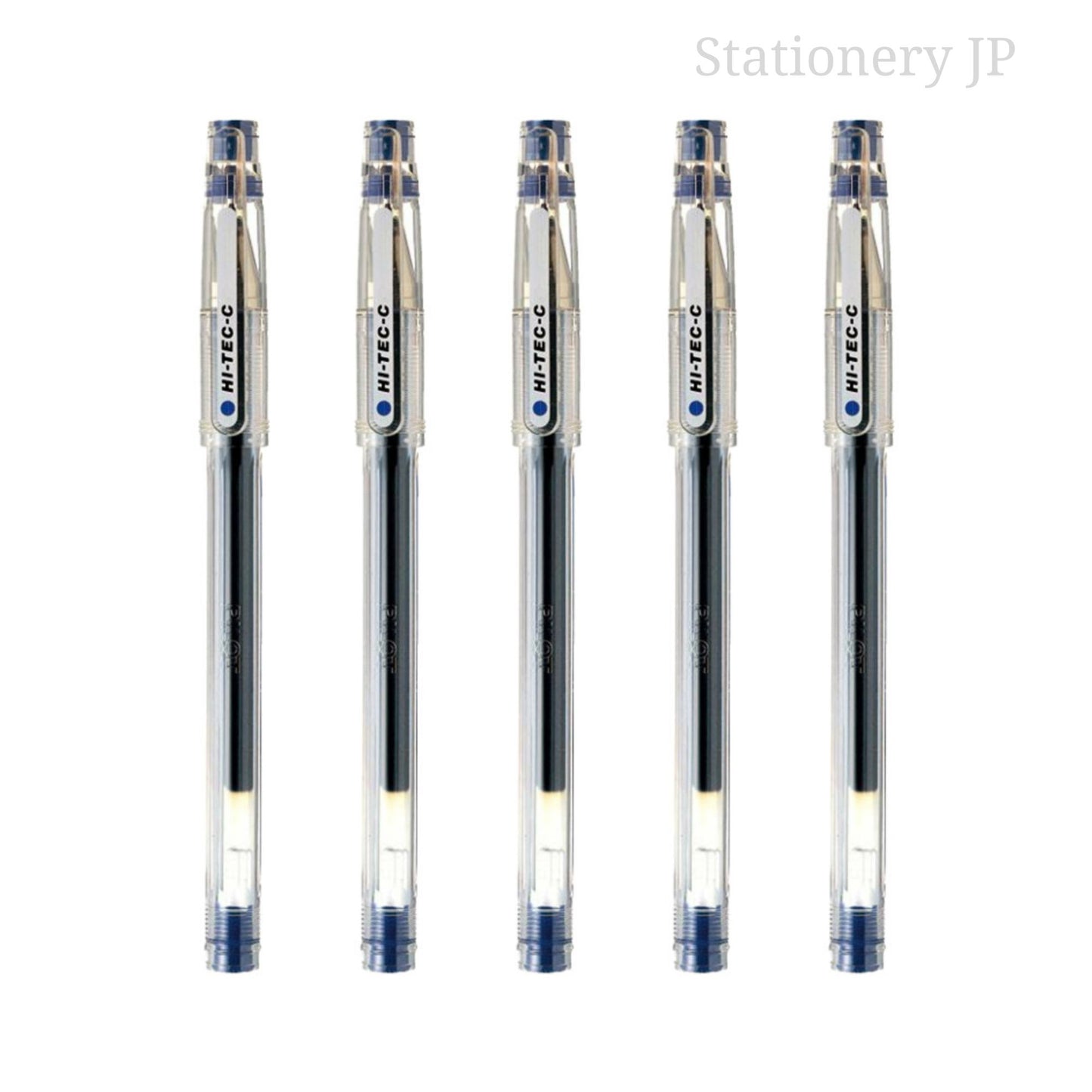 Pilot Hi-Tec-C 04 Gel Ink Pen, Ultra Fine Point 0.4mm, Blue Ink, 5 Pieces Set