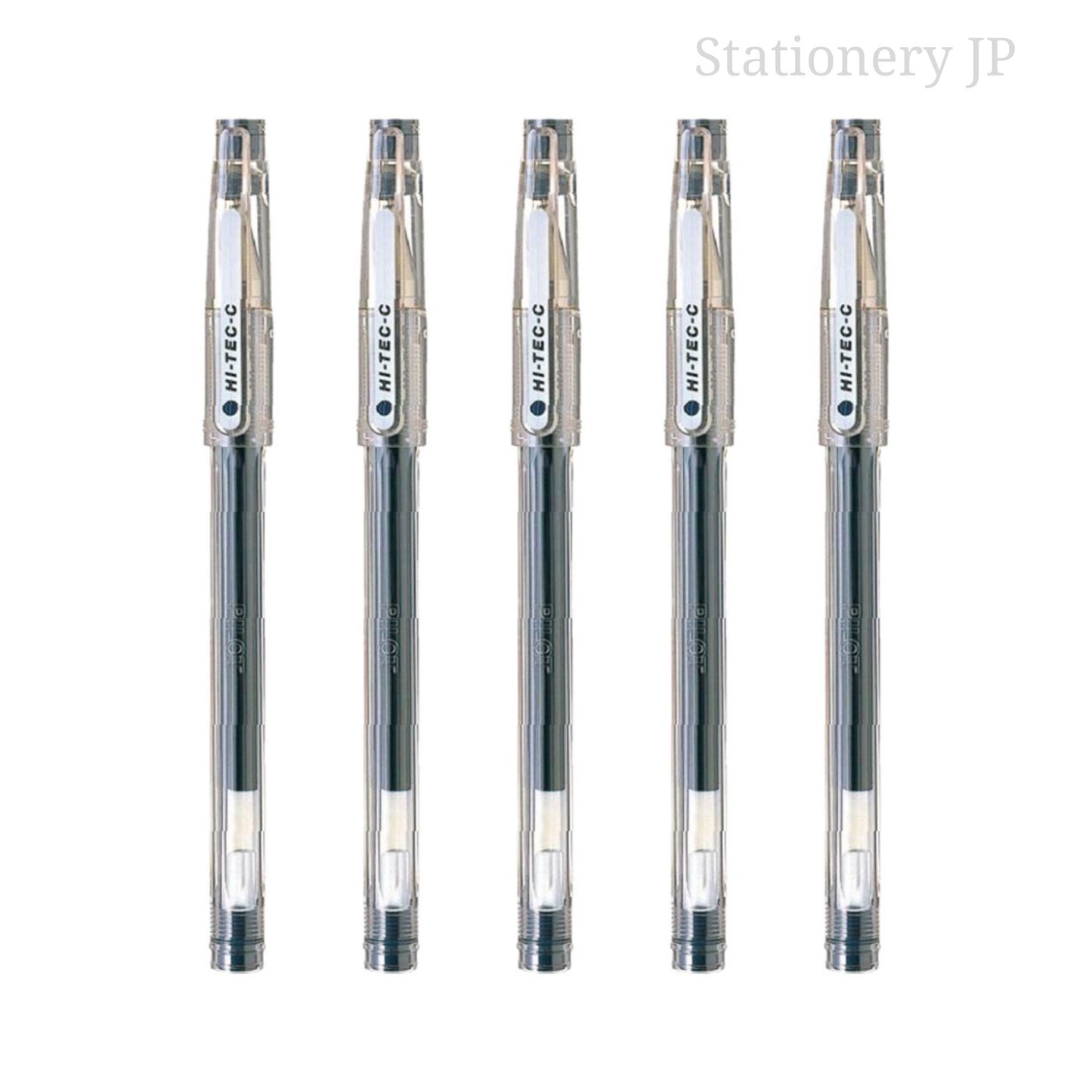 Pilot Hi-Tec-C 04 Gel Ink Pen, Ultra Fine Point 0.4mm, Blue Black Ink, 5 Pieces Set