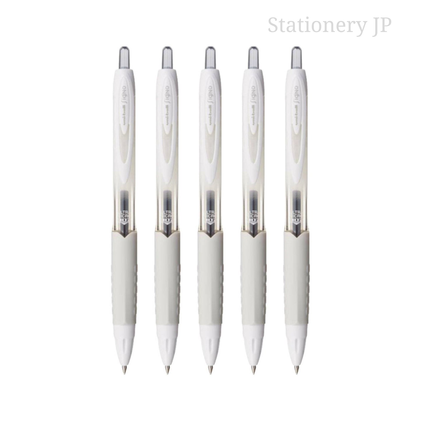 Signo 307 Retractable Gel Ink Pen, Ultra Micro Point 0.38mm, Black Ink, 5 Pieces Set