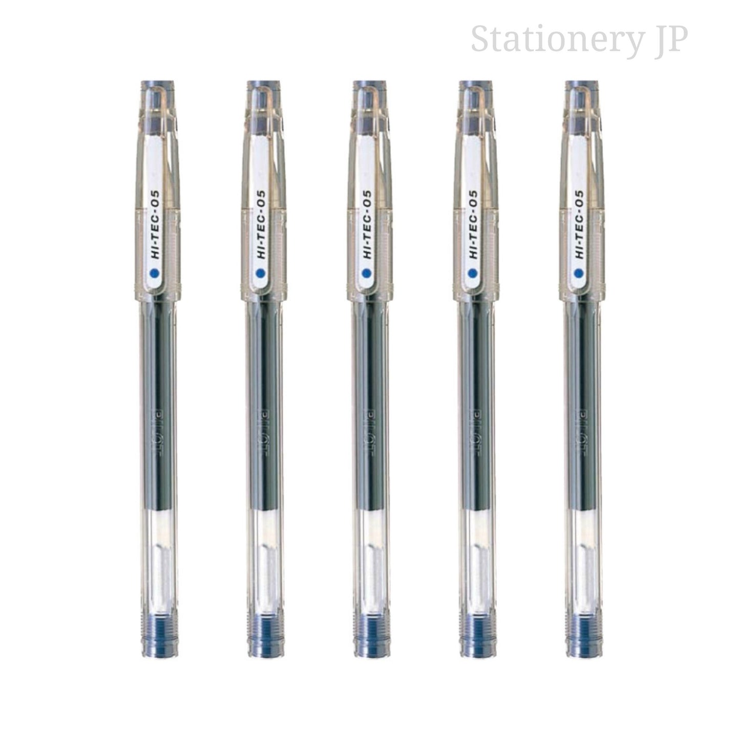 Pilot Hi-Tec-C 05 Gel Ink Pen, Extra Fine Point 0.5mm, Blue Ink, 5 Pieces Set