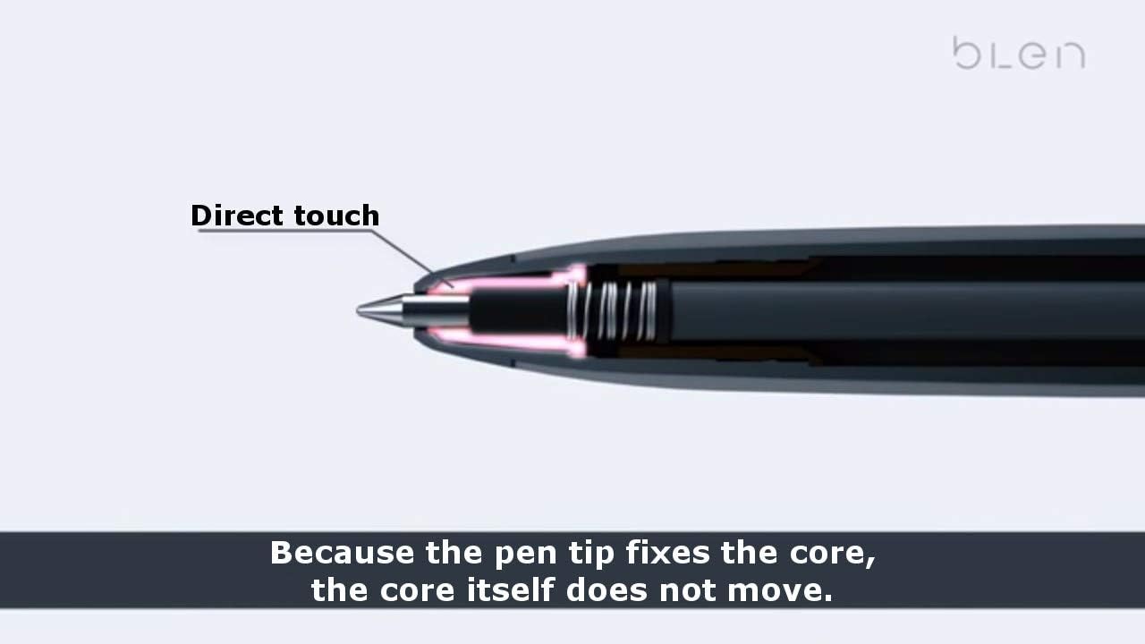 Zebra Blen Retractable Ballpoint Pen, Fine Point 0.5mm, Black Ink, 3 Colors Set