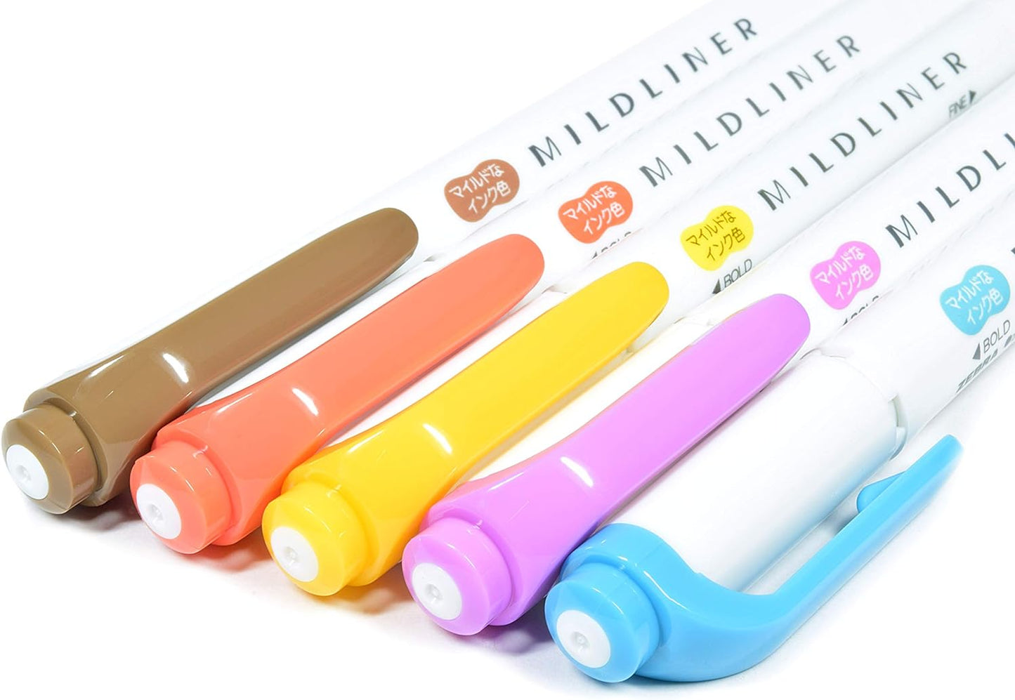 Zebra Mildliner Double-Sided Highlighter 10 Colors, Fine/Bold, Mild & Fluorescent Color, Deep & Warm Color, 10 Colors Set