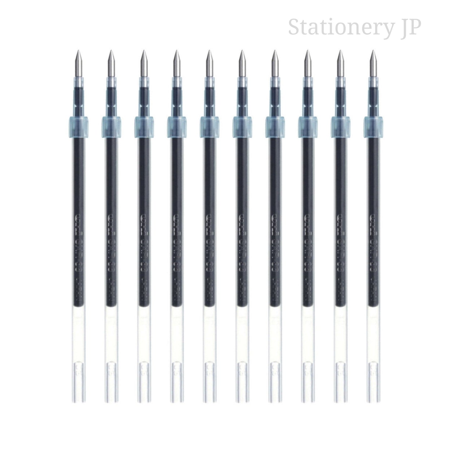 SXR-38 Refills for Jetstreem Ballpoint Pen, 0.38mm, Black Ink, 10 Pieces Set
