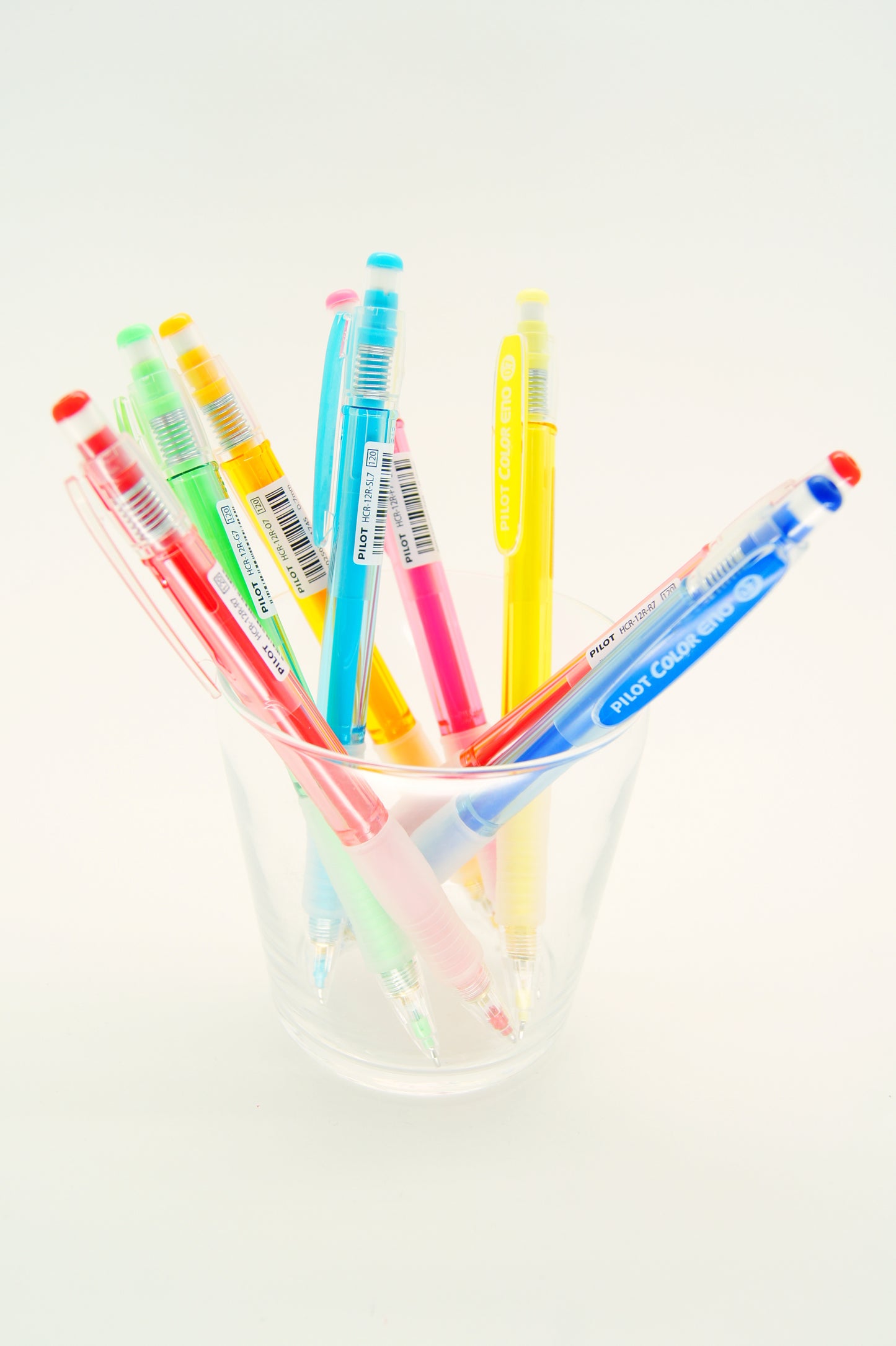 Pilot Color Eno Mechanical Pencil, 0.7mm, 8 Colors, 8 Mechanical Pencils & 8 Leads Set