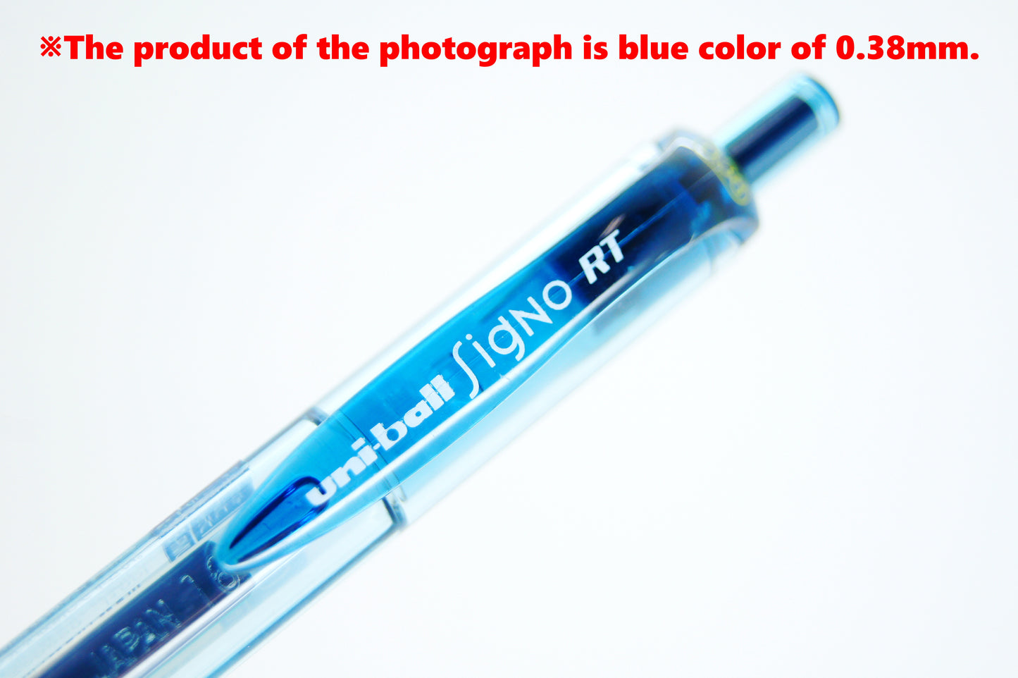 Signo RT Retractable Gel Ink Pen, Rubber Grip, Micro Point 0.38mm, Red Ink, 5 Pieces Set