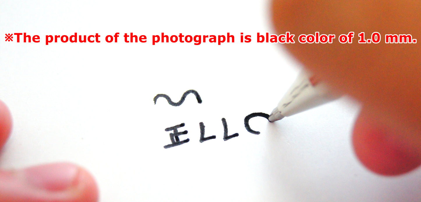 Signo Capped Gel Ink Pen, UM-153, Bold Point 1.0mm, Black Ink, 5 Pieces Set