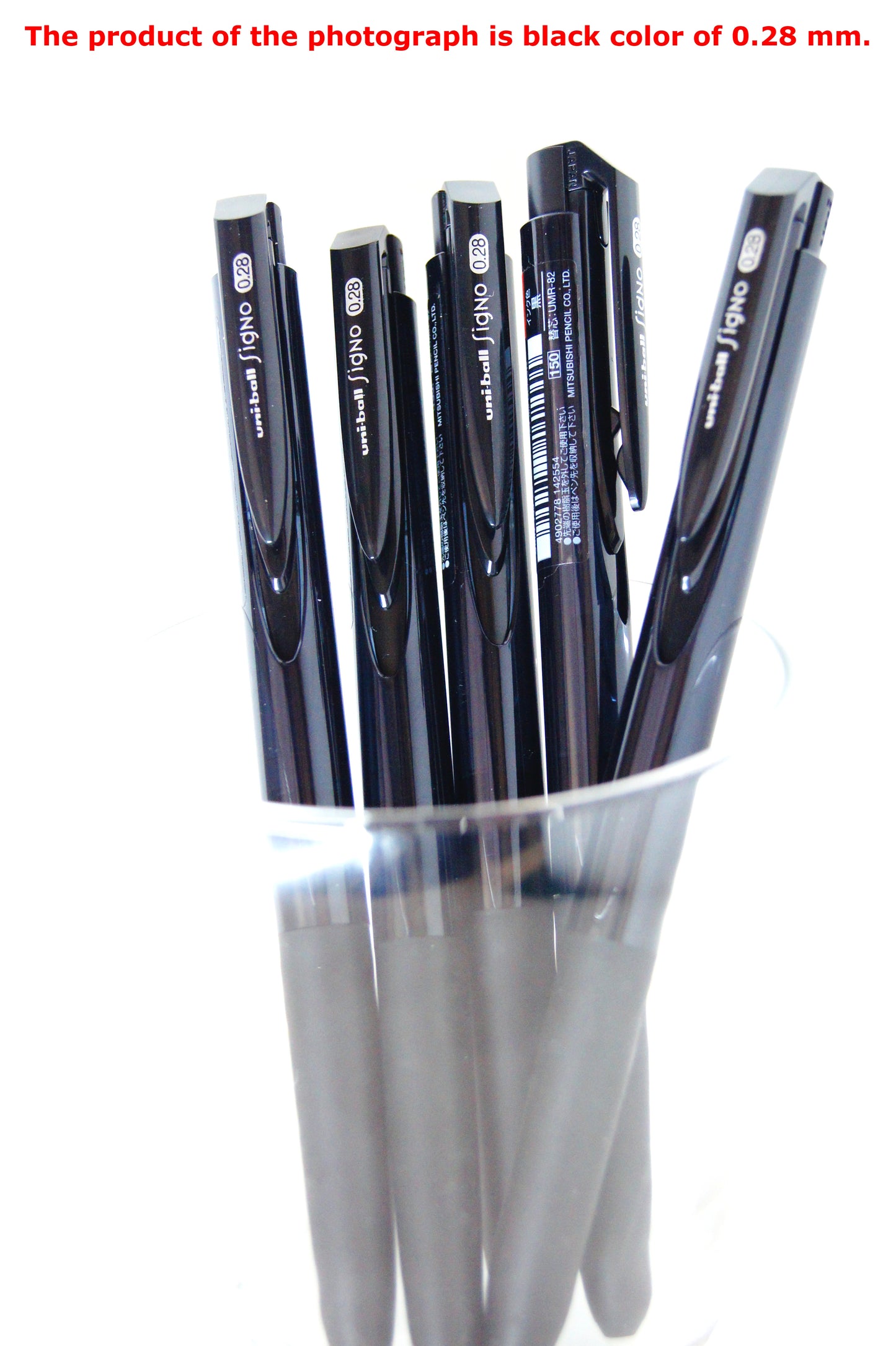 Signo RT1 Retractable Gel Ink Pen, Ultra Micro Point 0.28mm, Rubber Grip, 5 Colors Set