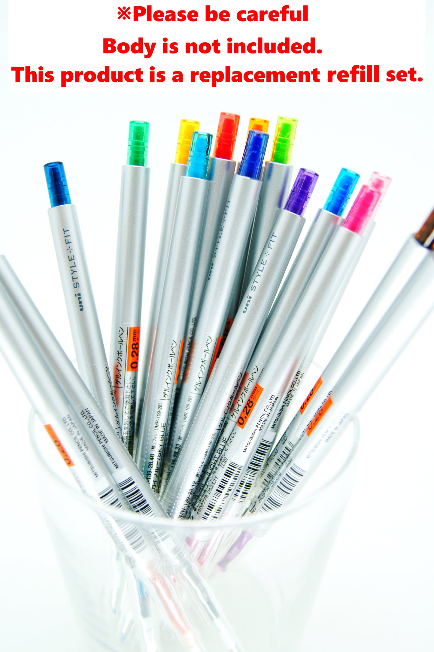 Signo Gel Ink Refills for Style Fit Gel Multi Pen 0.28mm 10 Colors Set