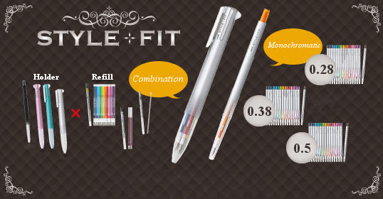 Disney Style Fit 5 Color Multi Pen Body Component, Mickey/Minnie/Donald, 3 Designs Set