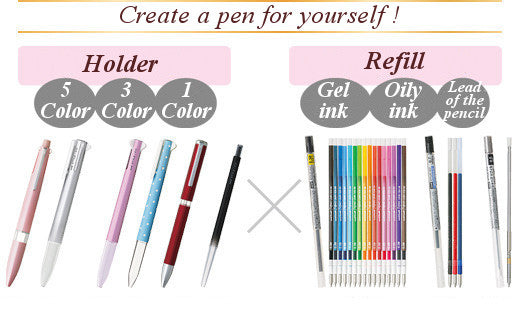 Disney Style Fit 5 Color Multi Pen Body Component, Mickey/Minnie/Donald, 3 Designs Set