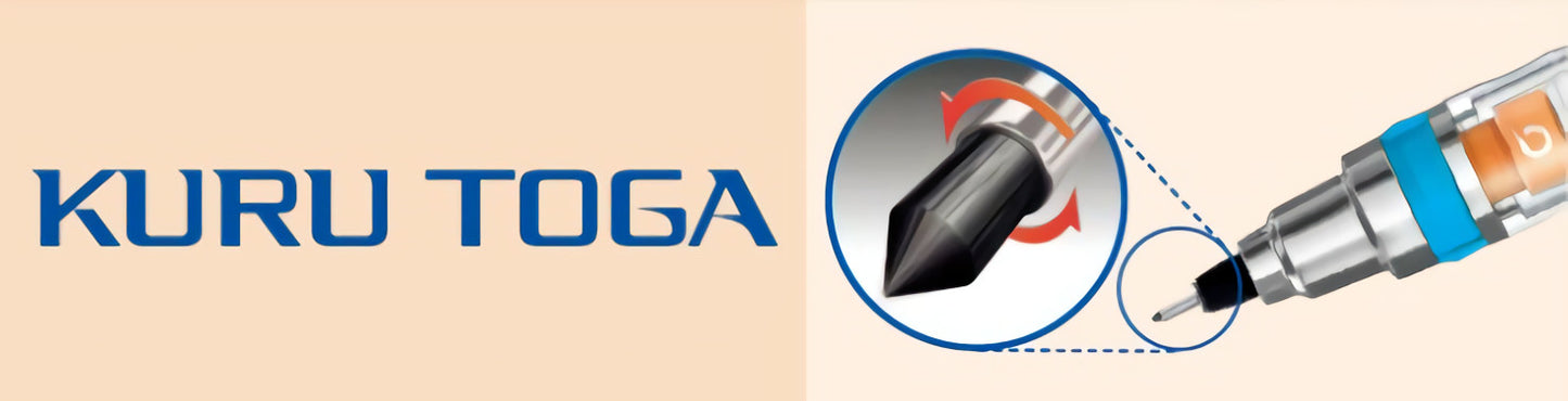 Uni Kuru Toga Auto Lead Rotation Mechanical Pencil Standard Model 0.3 mm, Body Color(Black/Blue/Silver), 3 Pieces Set