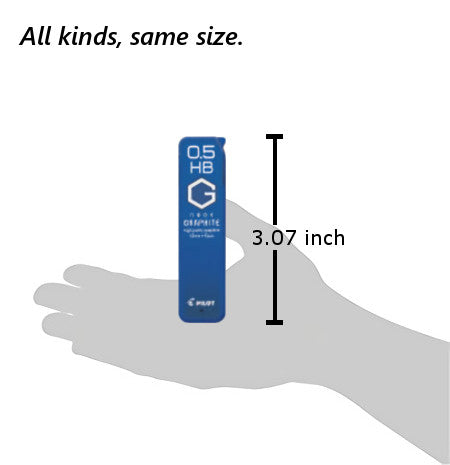 Pilot Neox Graphite Mechanical Pencil Leads 0.5mm B/2B/3B/4B, 4 Pack / total 160 Leads Set