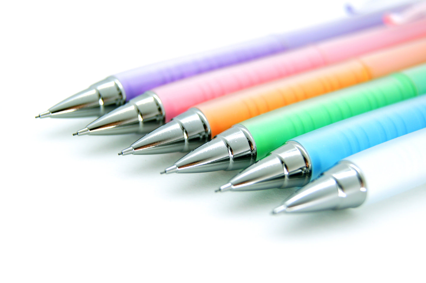 Pilot AirBlanc Mechanical Pencil 0.3mm 6 Color Body(Soft Blue/Green/Pink/Orange/White/Violet) Pens, 6 Pieces Set
