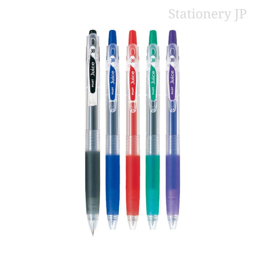 Pilot Juice 038 Retractable Gel Ink Pen, Ultra Fine Point, 0.38mm, 5 Colors Set