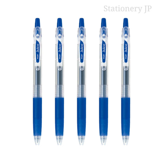 Pilot Juice 10 Retractable Gel Ink Pen, Medium Point, 1.0mm, Blue Ink, 5 Pieces Set