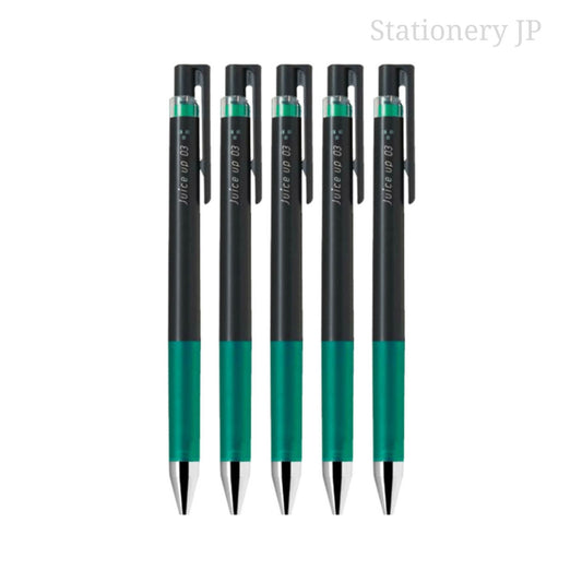 Pilot juice up 03 Retractable Gel Ink Pen, Hyper Fine Point 0.3mm, Green Ink, 5 Pieces Set