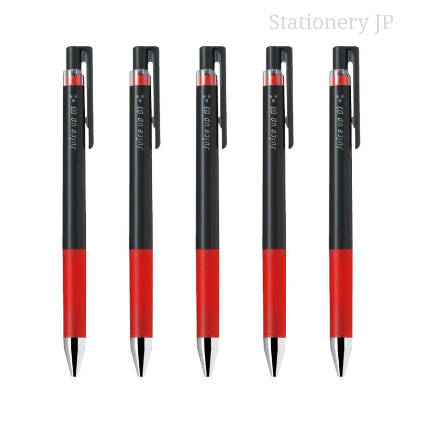 Pilot juice up 03 Retractable Gel Ink Pen, Hyper Fine Point 0.3mm, Red Ink, 5 Pieces Set