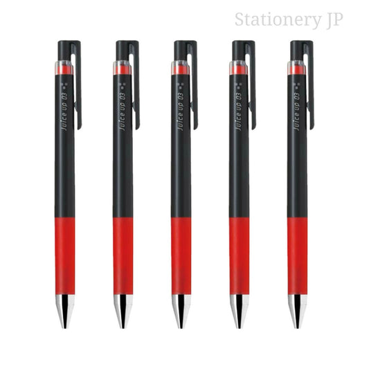 Pilot juice up 03 Retractable Gel Ink Pen, Hyper Fine Point 0.3mm, Red Ink, 5 Pieces Set