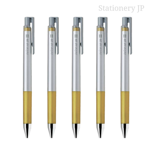 Pilot Juice up 04 Retractable Gel Ink Pen, Ultra Fine Point, 0.4mm, Gold Ink, 5 Pieces Set