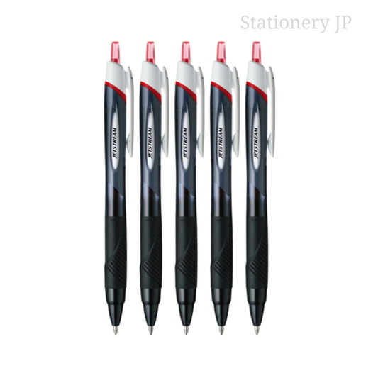 Jetstream Retractable Ballpoint Pen, Bold Point 1.0mm, Red Ink, 5 Pieces Set