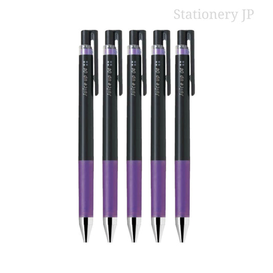 Pilot Juice up 04 Retractable Gel Ink Pen, Ultra Fine Point, 0.4mm, Violet Ink, 5 Pieces Set