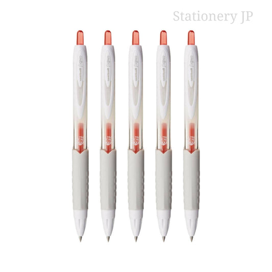 Signo 307 Retractable Gel Ink Pen, Ultra Micro Point 0.38mm, Red Ink, 5 Pieces Set