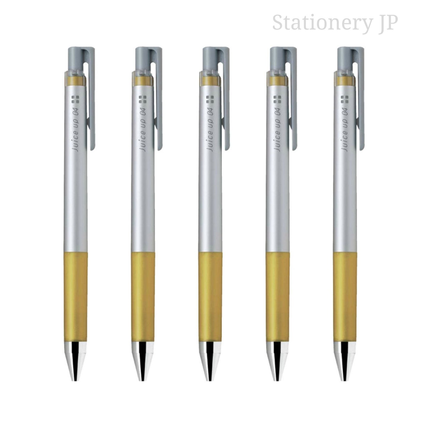 Pilot Juice up 04 Retractable Gel Ink Pen, Ultra Fine Point, 0.4mm, Gold Ink, 5 Pieces Set