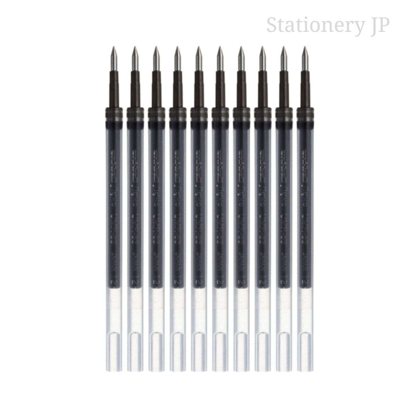 UMR-83E Refills for Signo 307 Gel Ink Ballpoint Pen, 0.38mm, Black Ink, 10 Pieces Set