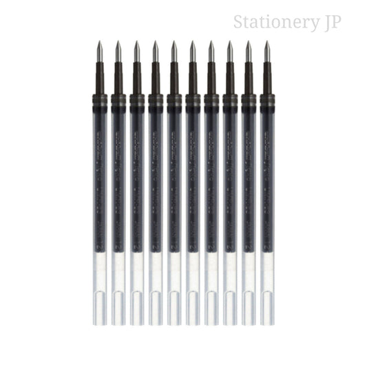 UMR-83E Refills for Signo 307 Gel Ink Ballpoint Pen, 0.38mm, Black Ink, 10 Pieces Set