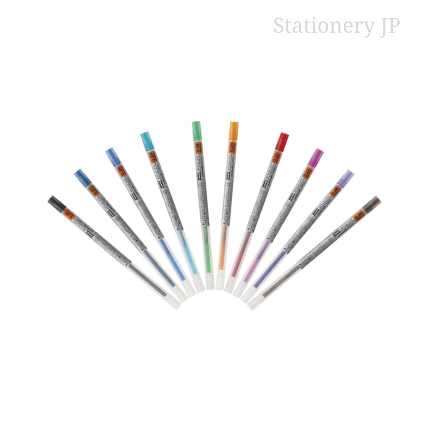 Signo Gel Ink Refills for Style Fit Gel Multi Pen 0.28mm 10 Colors Set