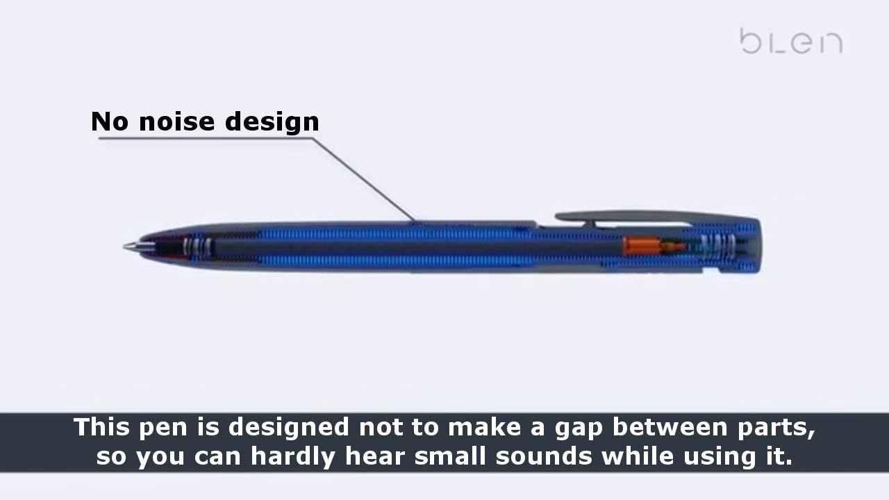 Zebra Blen Retractable Ballpoint Pen, Fine Point 0.5mm, Black Ink, 3 Colors Set
