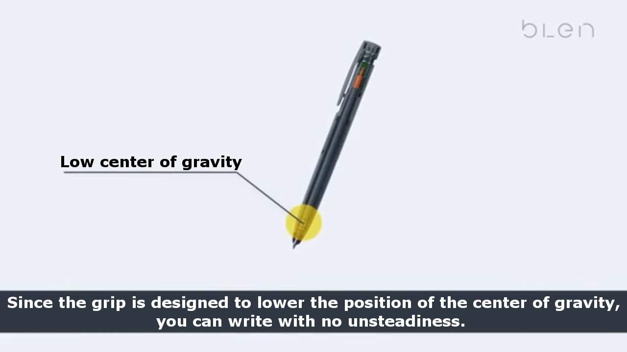 Zebra Blen Retractable Ballpoint Pen, Fine Point 0.5mm, Black Ink, 3 Colors Set